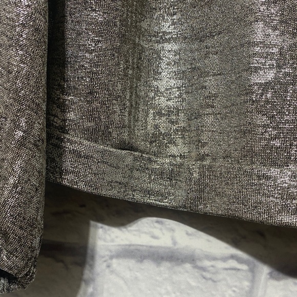 Anthropologie Silver Metallic Blouse - Picture 4 of 11